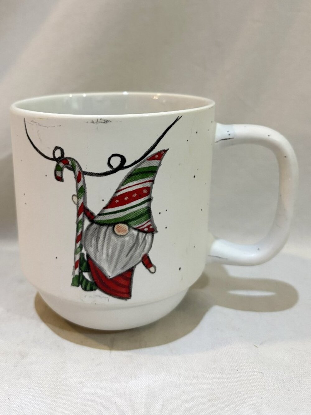 Peppermint & Pine Christmas Gnome Sugar Cane Stoneware Coffee Mug